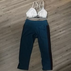 Nike cropped leggings & Calvin Klein bra gym set